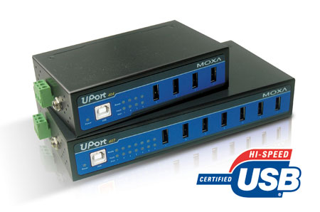 Industriel USB HUB fra Moxa, UPort 404 og UPort 407