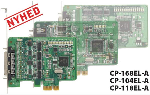 CP-104EL-A, CP-118EL-A og CP-168EL-A / PCI express seriel port kort fra Moxa