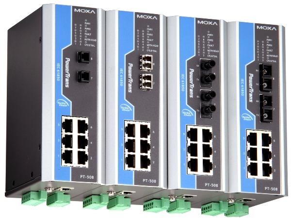 PT-506 switch fra Moxa / IEC 61850-3 og IEEE 1613