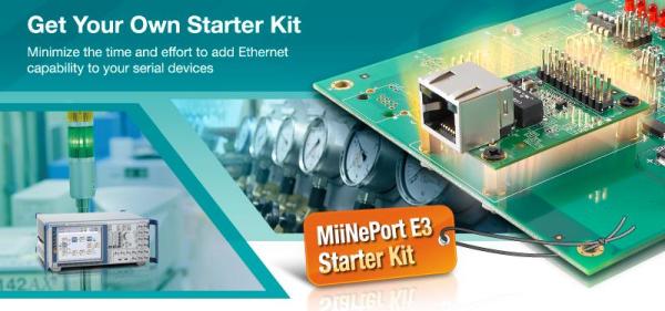 MiiNePortE3 fra Moxa - Seriel port server til indbygning