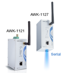 AWK-1127 - Trådløs klient med RS232/422/485 og Ethernet fra Moxa
