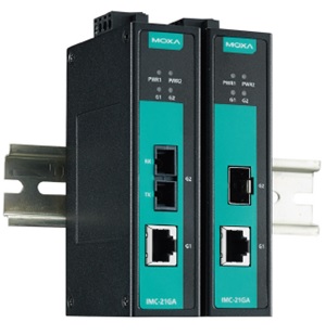 IMC-21GA - Gigabit Ethernet to fiber media konverter