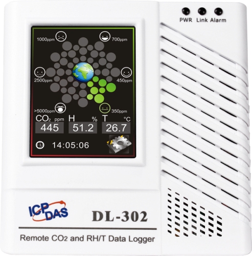 Data Logger fra ICPDAS - CO, CO2, Termperature, Humidity and calculated Dew point