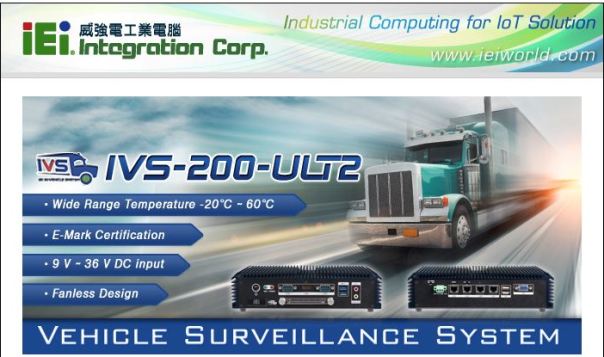 IVS-200-ULT2 - Fanlessel Vehicle Computer fra IEI