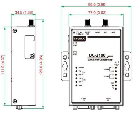 UC-2114-T-LX / Kompakt Linux Computer med NB-IoT